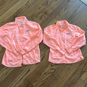 2 Columbia PFG Kids Shirts/Cover Up